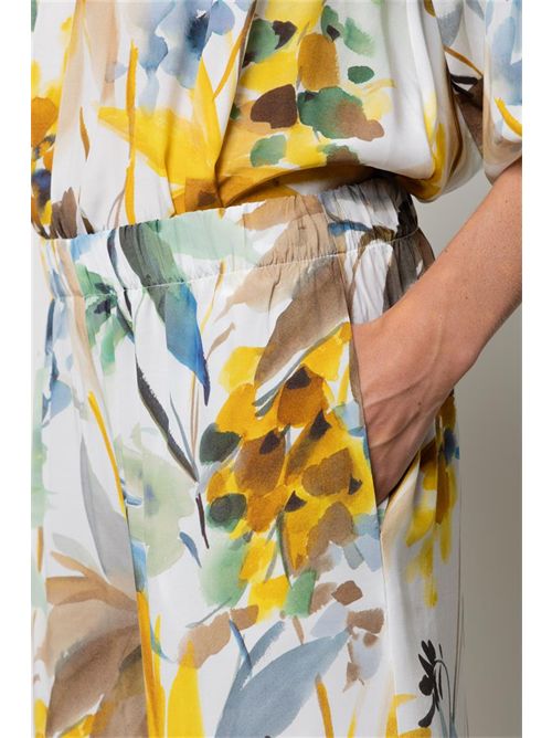 Pantaloni di habotay stampato multicolor KAOS | SP1TZ024/1041